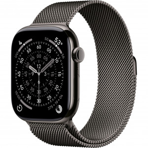 Apple Watch 11 46mm, Slate Titanium, Milanese Loop, M/L