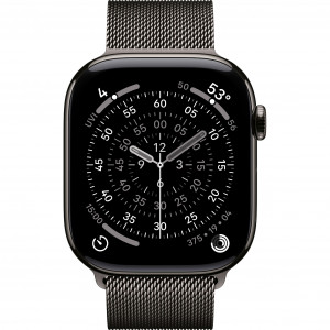 Apple Watch 11 46mm, Slate Titanium, Milanese Loop, M/L