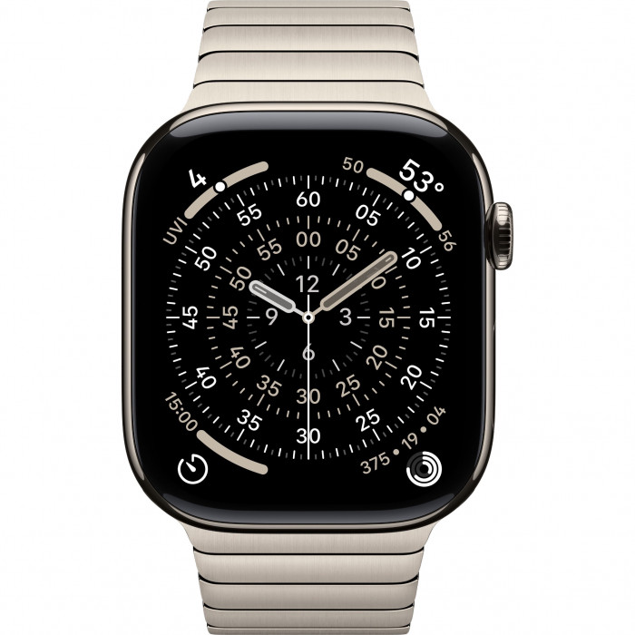Apple Watch 11 46mm, Natural Titanium, Link Bracelet