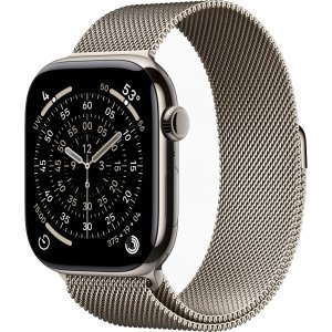 Apple Watch 11 46mm, Natural Titanium, Milanese Loop, M/L