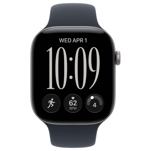 Apple Watch 12 42mm, Space Gray Aluminum, Navy Blue Sport Band, S/M