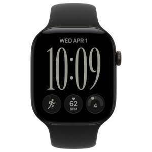 Apple Watch 12 42mm, Black Aluminum, Black Sport Band, S/M