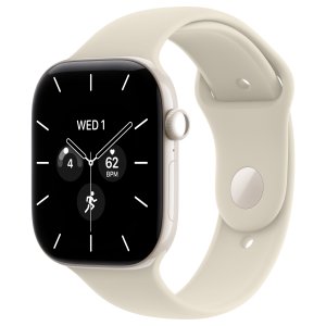 Apple Watch 12 42mm, Pearl White Ceramic, Sand Sport Band, M/L