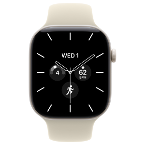 Apple Watch 12 42mm, Pearl White Ceramic, Sand Sport Band, M/L