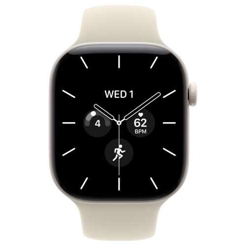 Apple Watch 12 42mm, Pearl White Ceramic, Sand Sport Band, M/L