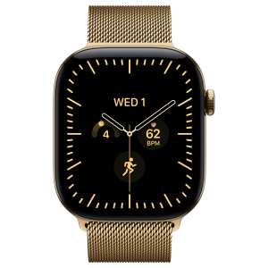 Apple Watch 12 42mm, Radiant Gold Titanium, Milanese Loop