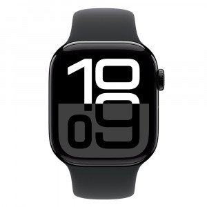 Apple Watch 10 46mm, Aluminum Jet Black/Black Sport Band M/L