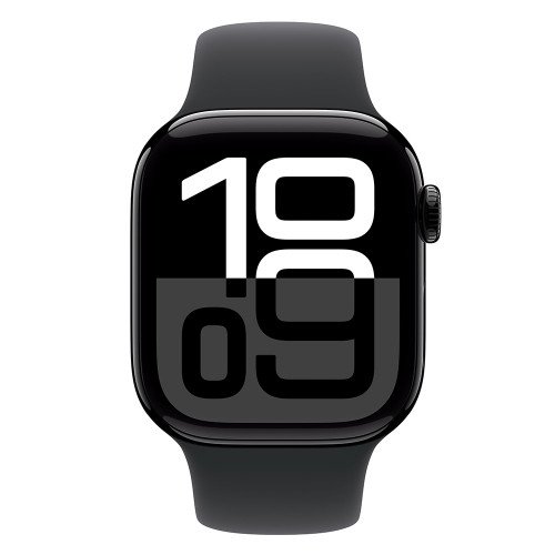 Apple Watch 10 42mm, Aluminum Jet Black/Black Sport Band S/M