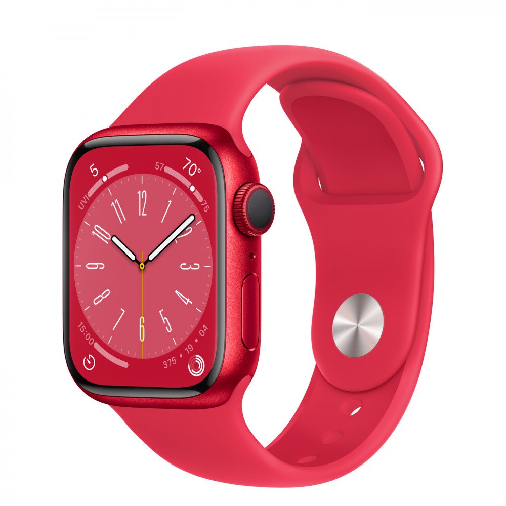 Apple Watch 8 41mm, Red/Red Sport Band