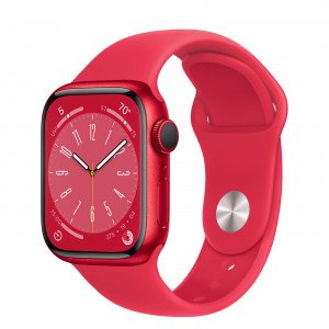 Apple Watch 8 45mm, Red/Red Sport Band M/L