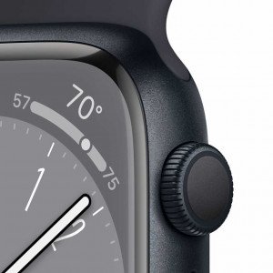 Apple Watch 8 45mm, Midnight/Midnight Sport Band S/M