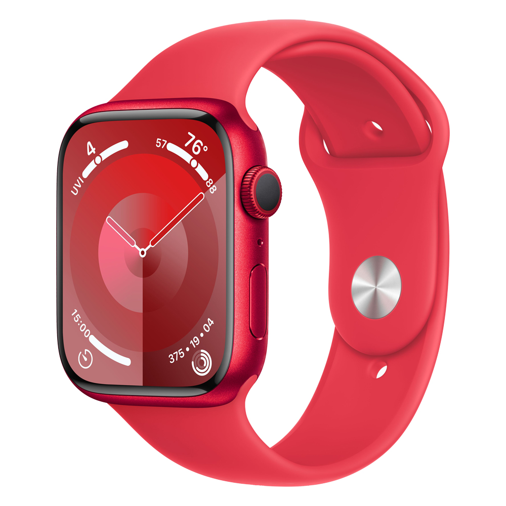Apple Watch 9 45mm, Red/Red Sport Band S/M
