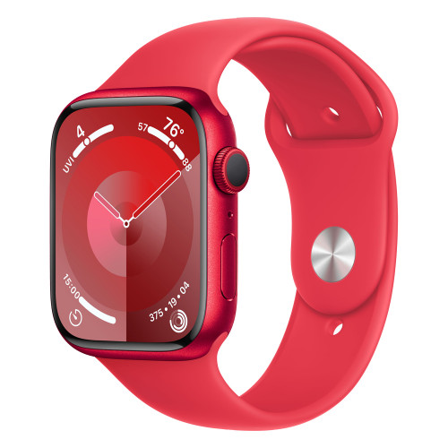 Apple Watch 9 45mm, Red/Red Sport Band S/M