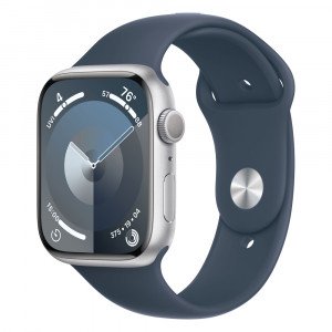 Apple Watch 9 41mm, Silver/Storm Blue Sport Band S/M