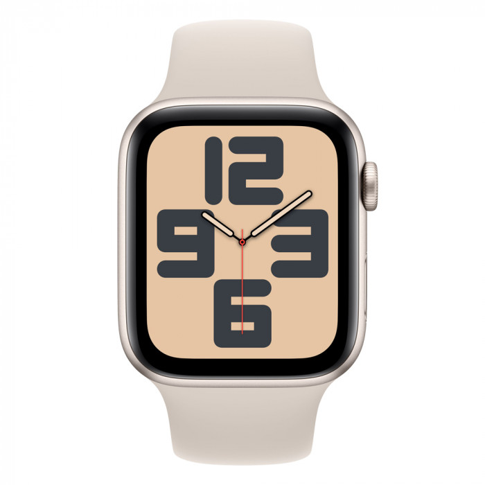 Apple Watch SE 44mm, Starlight, Ремешок Starlight Sport Band, размер S/M