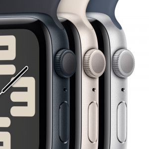Apple Watch SE (2023) 44mm, Silver/Blue Sport Band