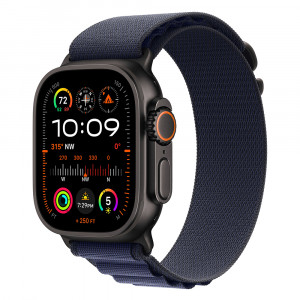 Apple Watch Ultra 2 (2024) 49mm Black Titanium, Alpine Loop, Navy S