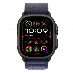 Apple Watch Ultra 2 (2024) 49mm Black Titanium, Alpine Loop, Navy M