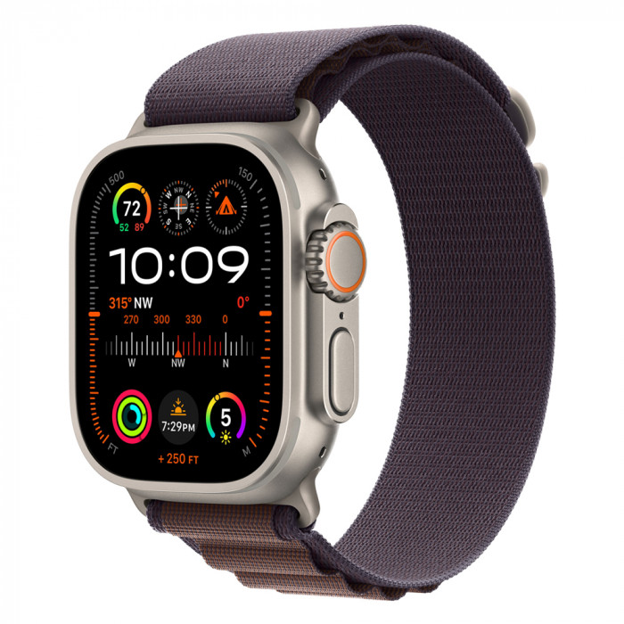 Apple Watch Ultra 2 49mm Titanium Alpine Loop, Indigo L