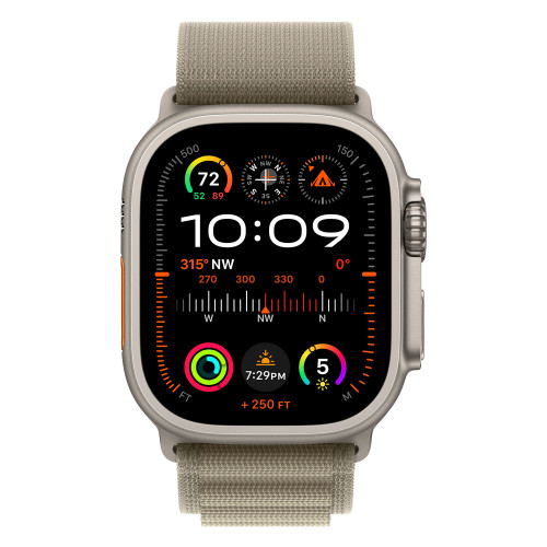 Apple Watch Ultra 2 49mm Titanium Alpine Loop, Olive S