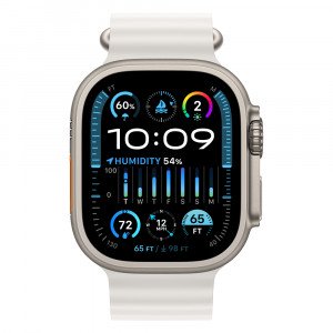 Apple Watch Ultra 2 49mm Titanium Ocean Band, White