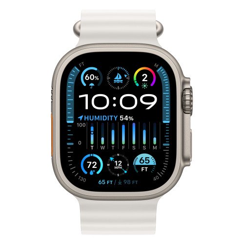 Apple Watch Ultra 2 49mm Titanium Ocean Band, White