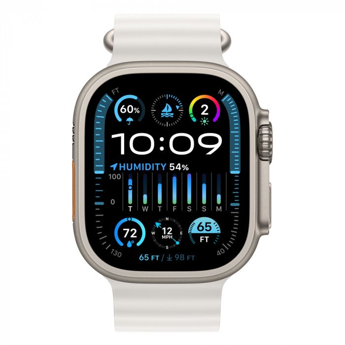 Apple Watch Ultra 2 49mm Titanium Ocean Band, White