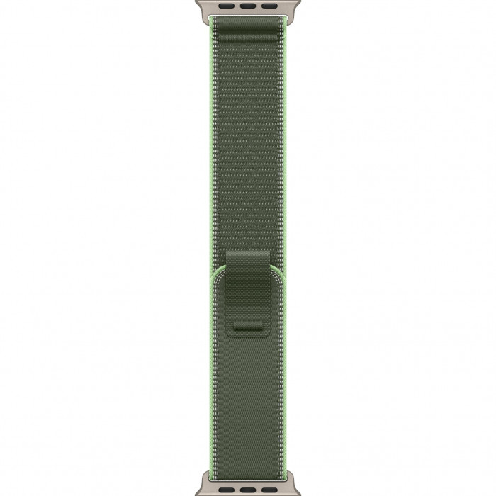 Apple Watch Ultra 3 49mm, Natural Titanium, Trail Loop Green/Neon, M/L