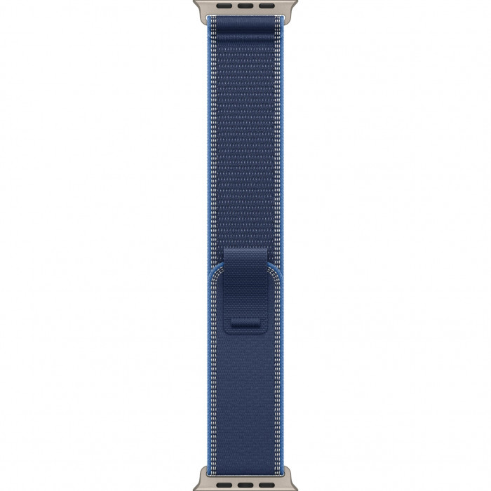 Apple Watch Ultra 3 49mm, Natural Titanium, Trail Loop Blue/Bright Blue, M/L