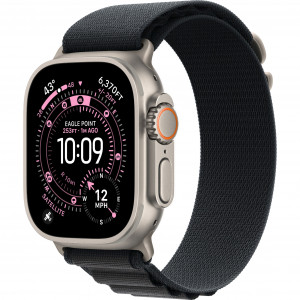 Apple Watch Ultra 3 49mm, Natural Titanium, Alpine Loop Black, S