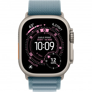 Apple Watch Ultra 3 49mm, Natural Titanium, Alpine Loop Light Blue, M