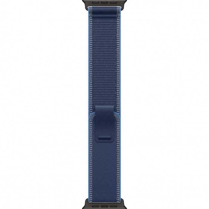 Apple Watch Ultra 3 49mm, Black Titanium, Trail Loop Blue/Bright Blue, M/L