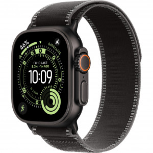 Apple Watch Ultra 3 49mm, Black Titanium, Trail Loop Black/Charcoal, M/L