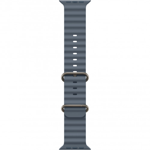 Apple Watch Ultra 3 49mm, Natural Titanium, Ocean Band Anchor Blue