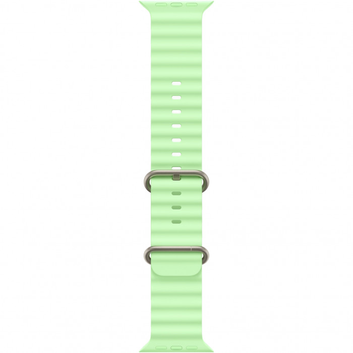 Apple Watch Ultra 3 49mm, Natural Titanium, Ocean Band Neon Green