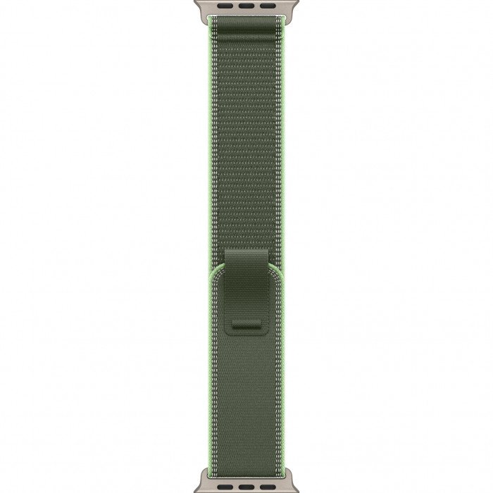 Apple Watch Ultra 3 49mm, Natural Titanium, Trail Loop Green/Neon, M/L