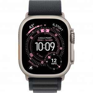 Apple Watch Ultra 3 49mm, Natural Titanium, Alpine Loop Black, M