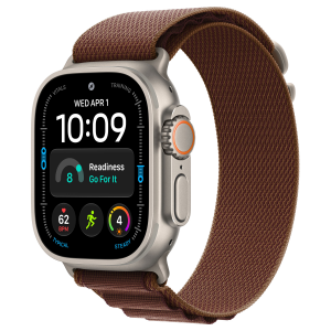 Apple Watch Ultra 4 49mm, Natural Titanium, Alpine Loop Burgundy, S