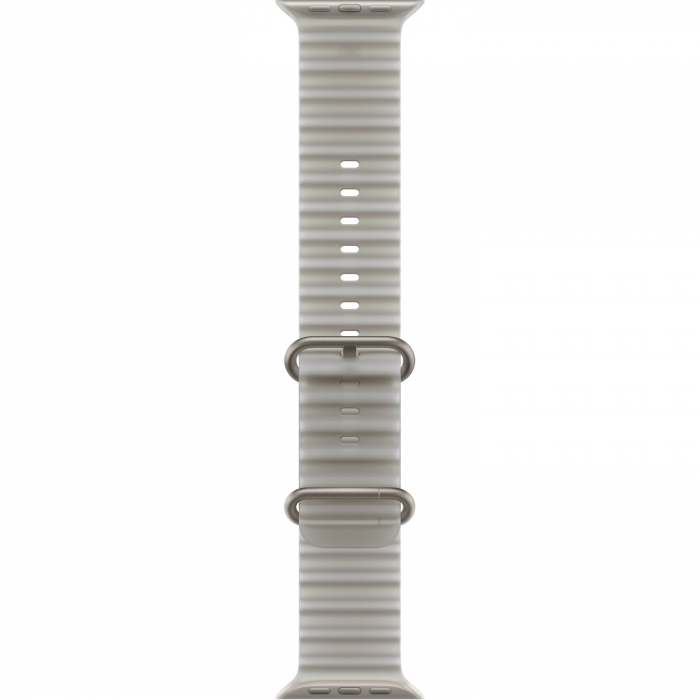 Apple Watch Ultra 4 49mm, Natural Titanium, Ocean Band Translucent Gray