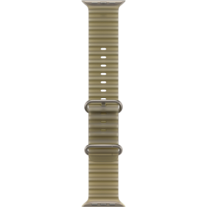 Apple Watch Ultra 4 49mm, Natural Titanium, Ocean Band Translucent Kelp