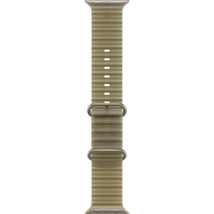 Apple Watch Ultra 4 49mm, Natural Titanium, Ocean Band Translucent Kelp