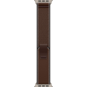Apple Watch Ultra 4 49mm, Natural Titanium, Trail Loop Dark Umber, S/M