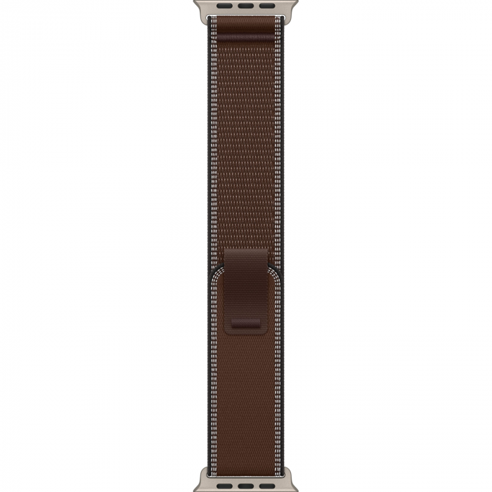 Apple Watch Ultra 4 49mm, Natural Titanium, Trail Loop Dark Umber, M/L
