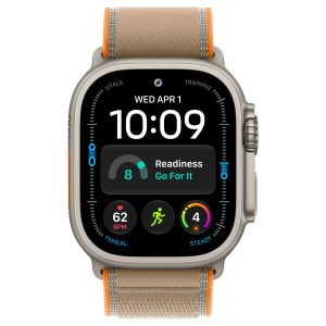 Apple Watch Ultra 4 49mm, Natural Titanium, Trail Loop Sand, S/M