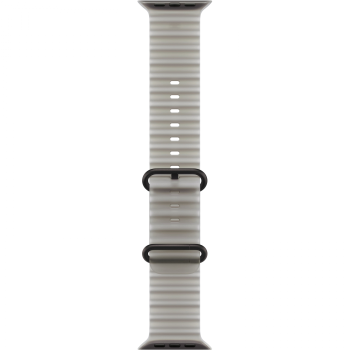 Apple Watch Ultra 4 49mm, Black Titanium, Ocean Band Translucent Gray