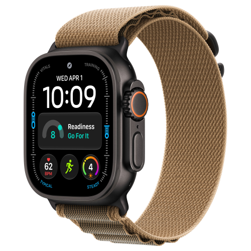 Apple Watch Ultra 4 49mm, Black Titanium, Alpine Loop Desert, L