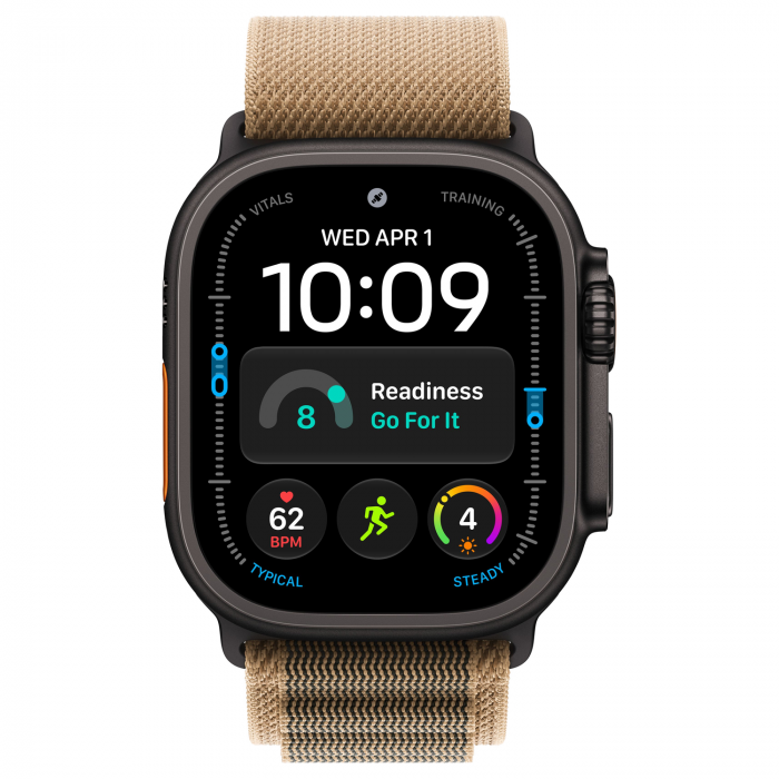 Apple Watch Ultra 4 49mm, Black Titanium, Alpine Loop Desert, L