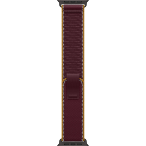 Apple Watch Ultra 4 49mm, Black Titanium, Trail Loop Burgundy, S/M