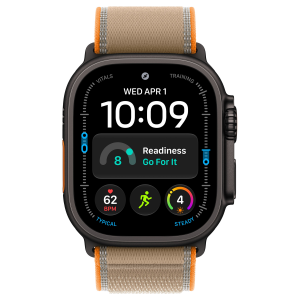 Apple Watch Ultra 4 49mm, Black Titanium, Trail Loop Sand, M/L