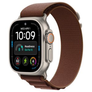 Apple Watch Ultra 4 49mm, Natural Titanium, Alpine Loop Burgundy, M